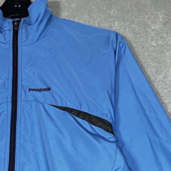 Patagonia Integral Jacket Women Medium Blue Lightweight Packable Travel Full Zip - Picture 3 of 13